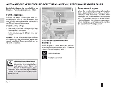 2010-2011 Renault Mégane Owner's Manual | German