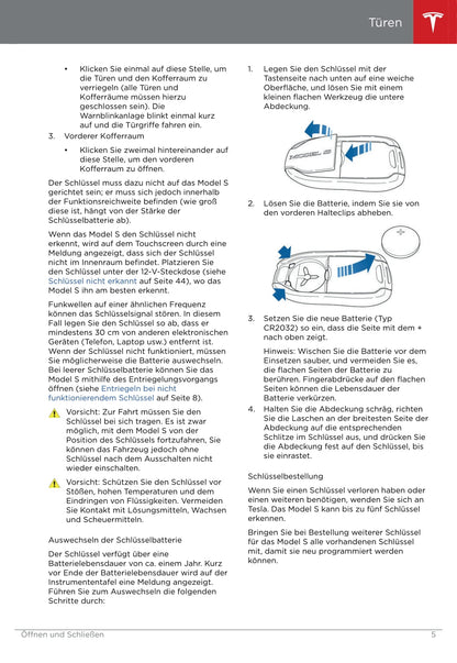 2016-2019 Tesla Model S Owner's Manual | German