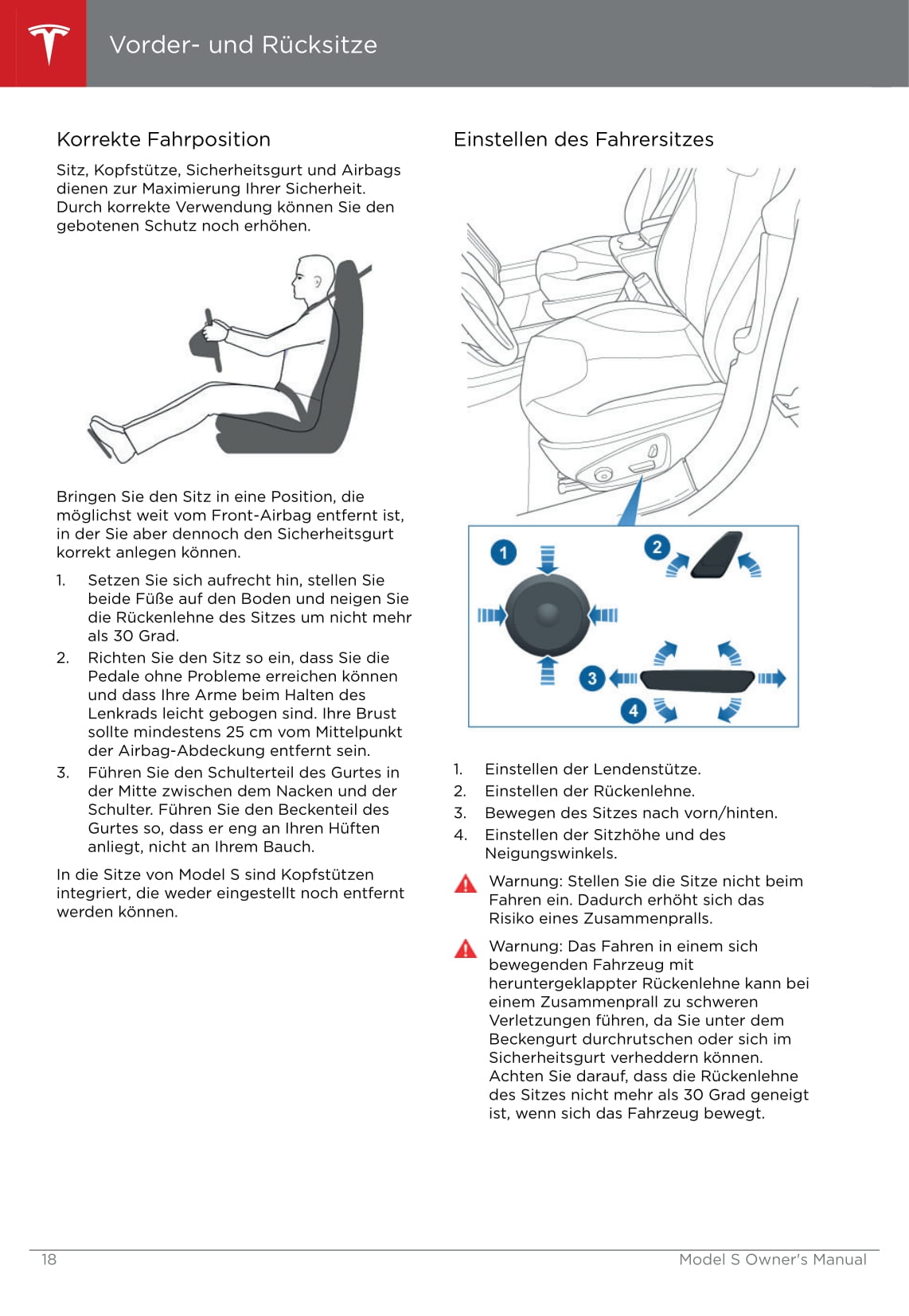 2016-2019 Tesla Model S Owner's Manual | German