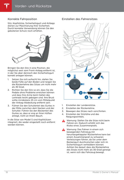 2016-2019 Tesla Model S Owner's Manual | German