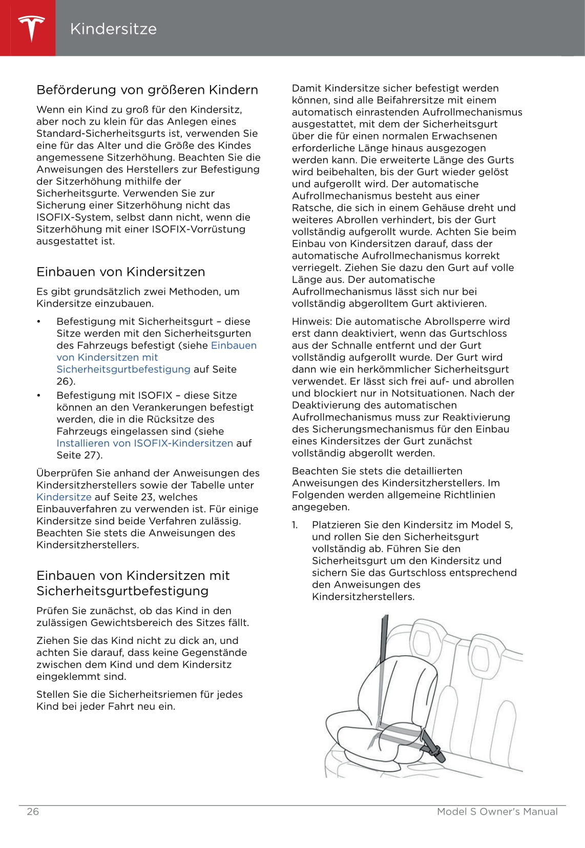 2016-2019 Tesla Model S Owner's Manual | German