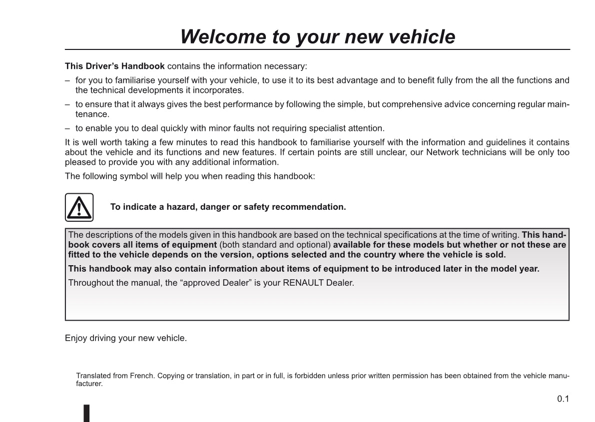 2011-2012 Renault Mégane Owner's Manual | English