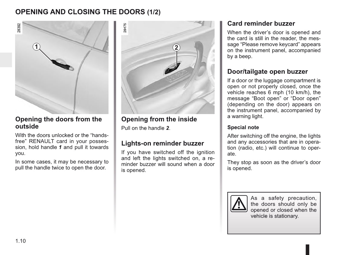 2011-2012 Renault Mégane Owner's Manual | English