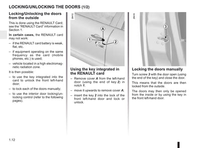 2011-2012 Renault Mégane Owner's Manual | English