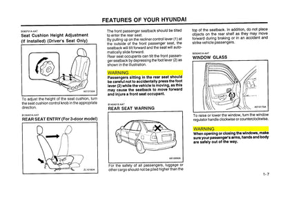 2000 Hyundai Accent Gebruikershandleiding | Engels