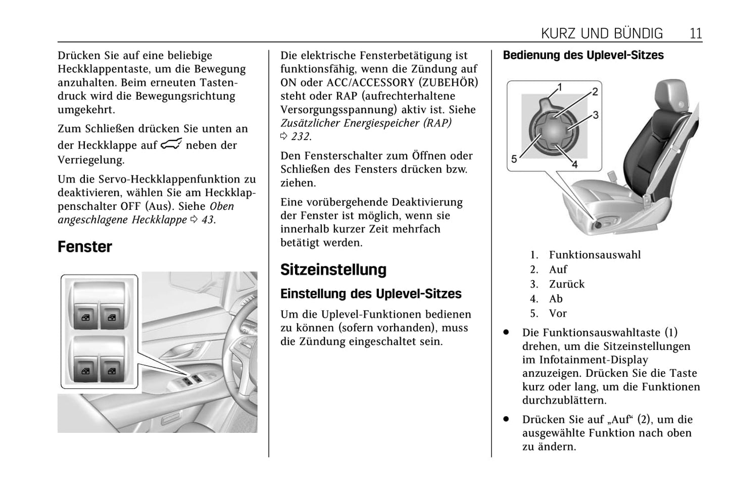 2015-2018 Cadillac Escalade Bedienungsanleitung | Deutsch