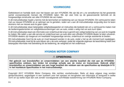 2017-2018 Hyundai i30 Bedienungsanleitung | Niederländisch