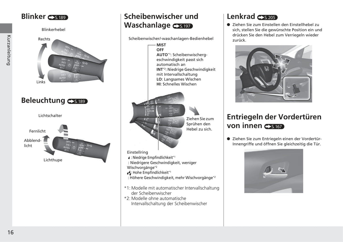 2018-2019 Honda CR-V Bedienungsanleitung | Deutsch