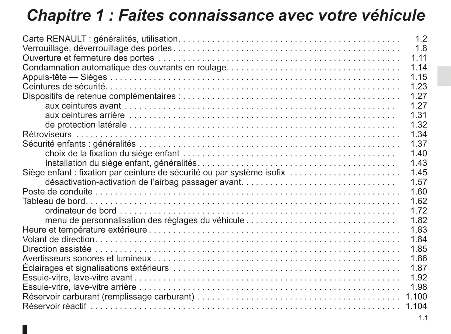 2018-2019 Renault Espace Owner's Manual | French