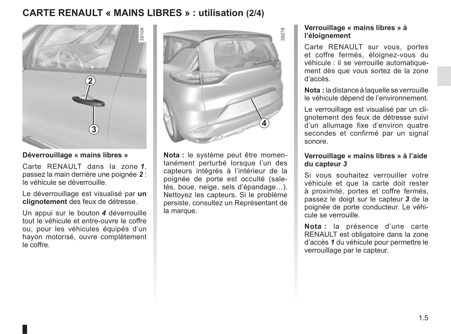 2018-2019 Renault Espace Owner's Manual | French