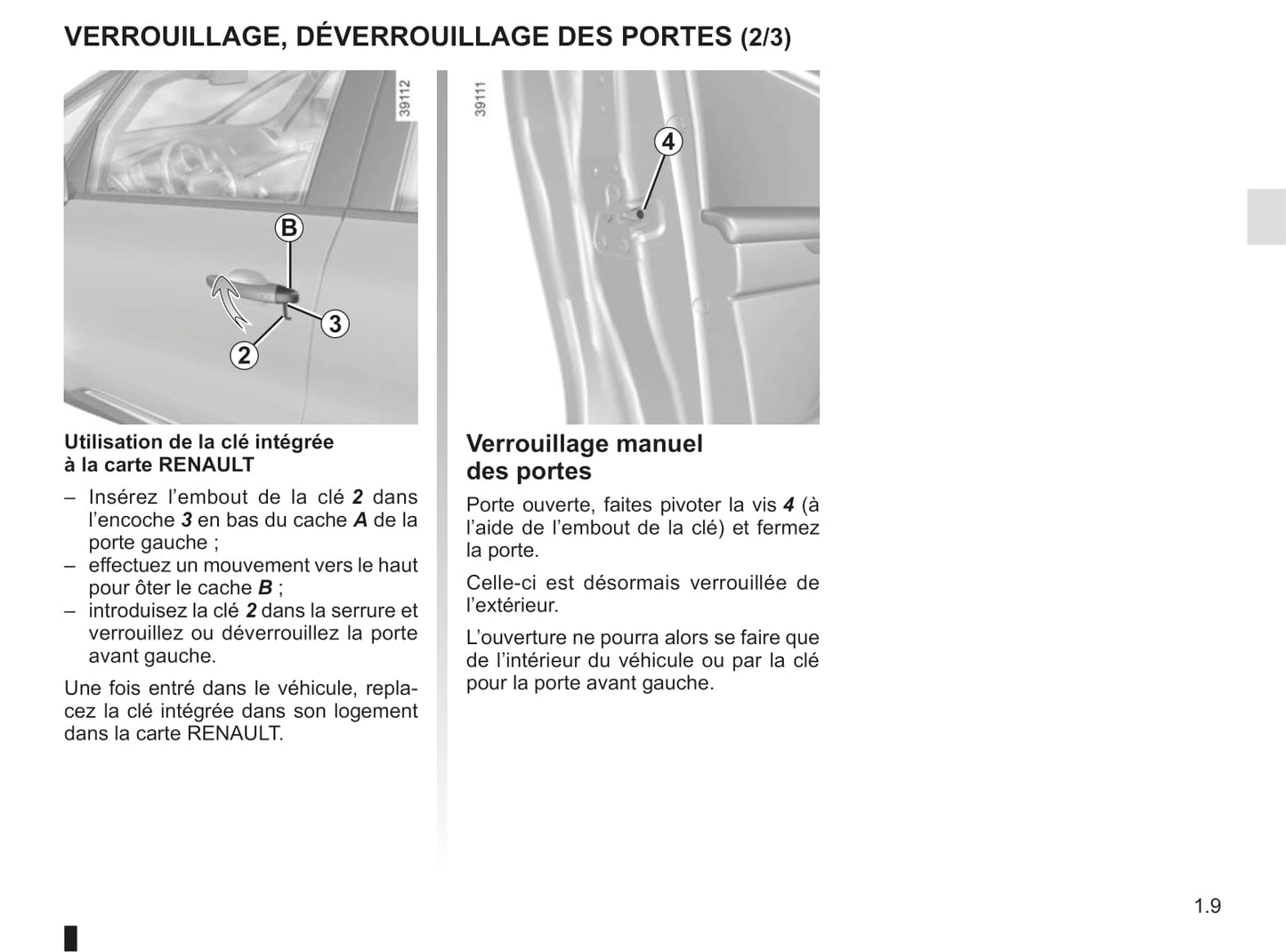 2018-2019 Renault Espace Owner's Manual | French