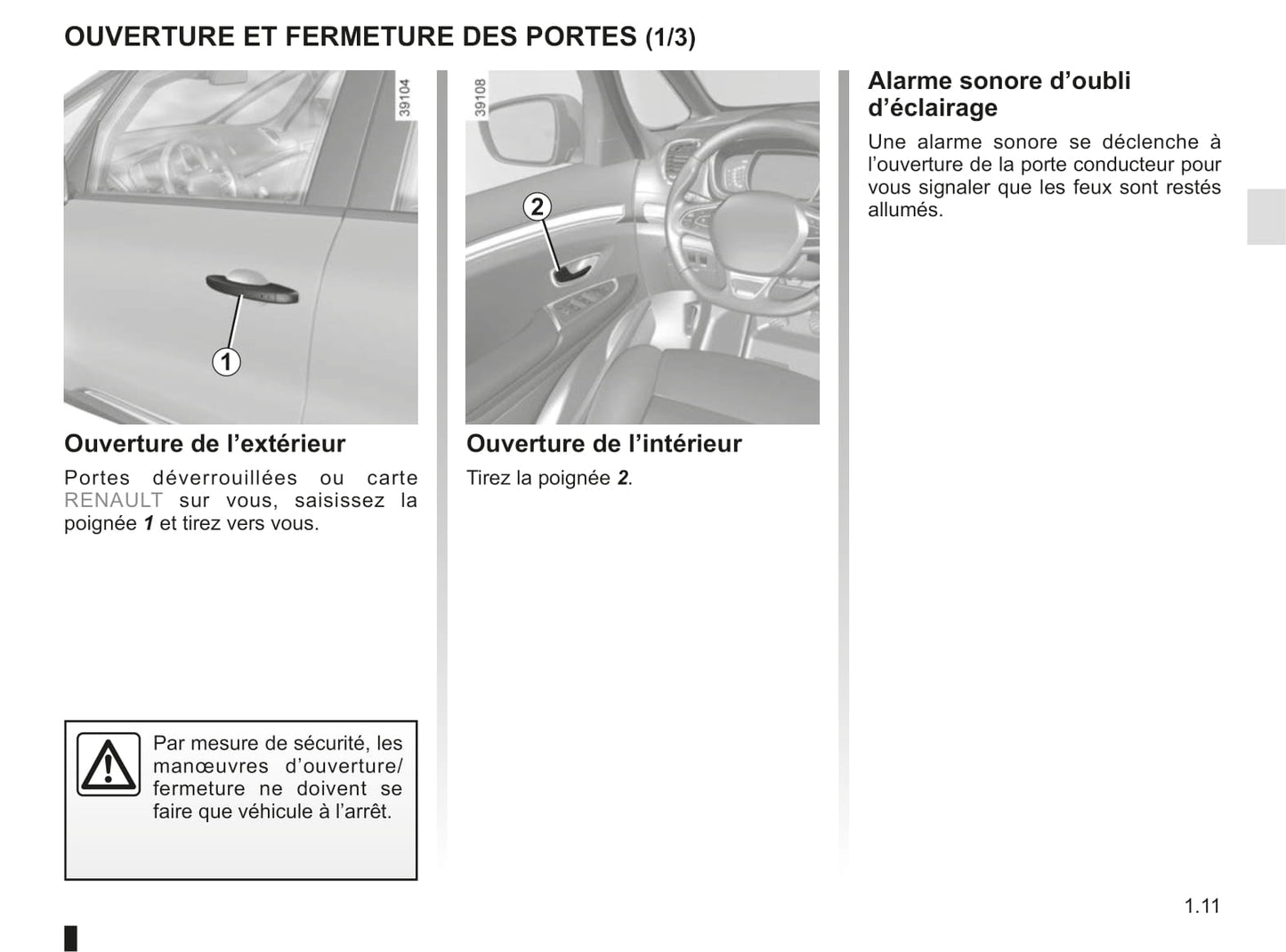 2018-2019 Renault Espace Owner's Manual | French