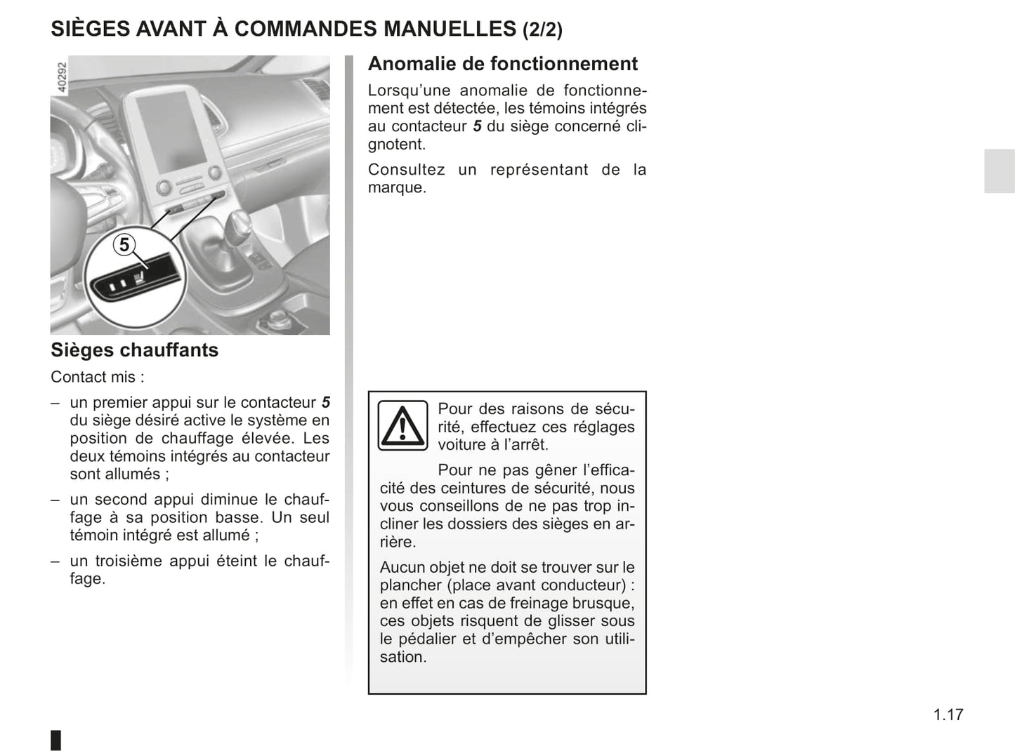 2018-2019 Renault Espace Owner's Manual | French