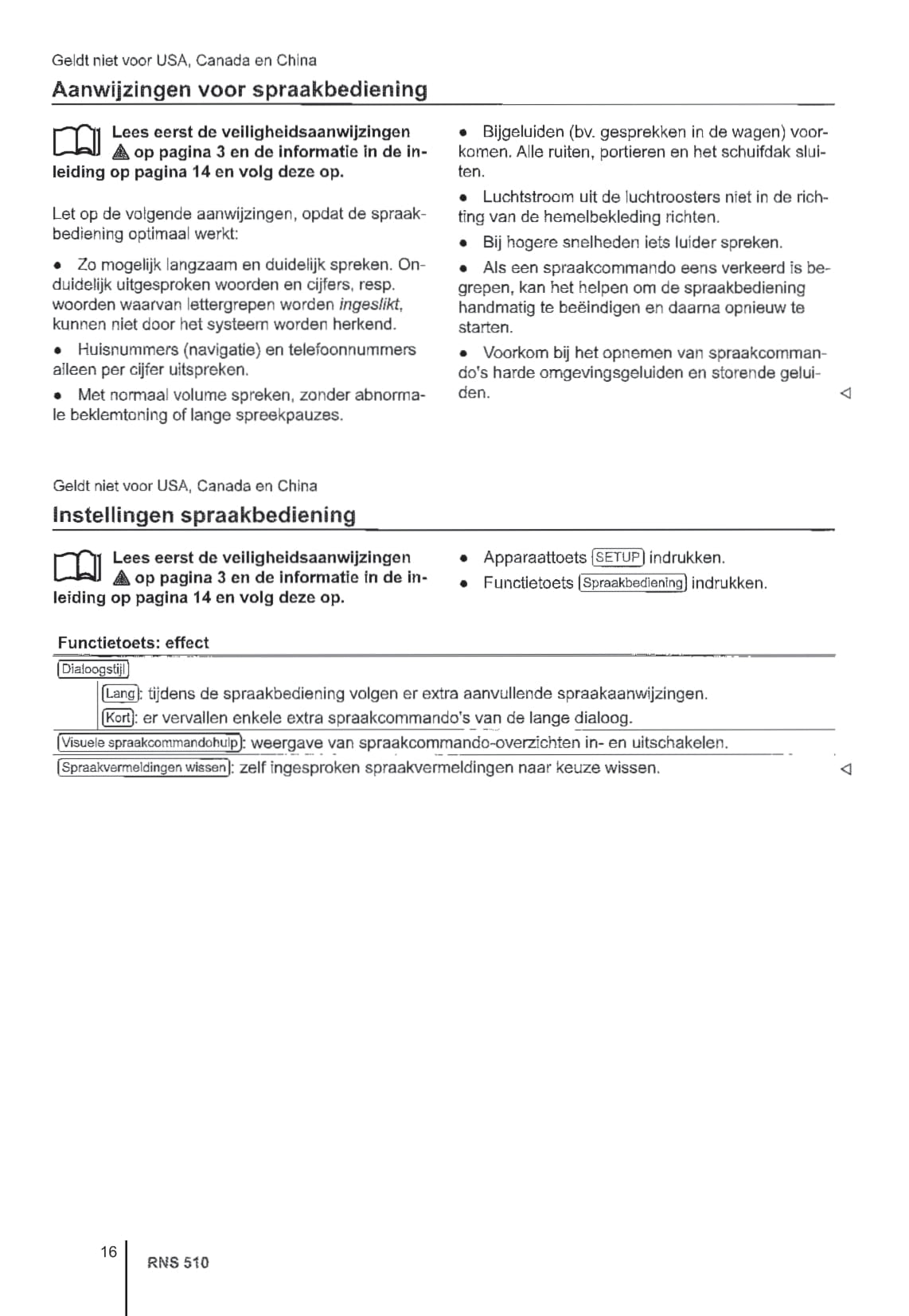 2010 Volkswagen RNS 510 Owner's Manual | Dutch