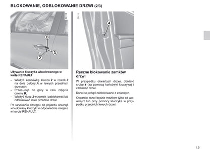 2018-2019 Renault Espace Owner's Manual | Polish