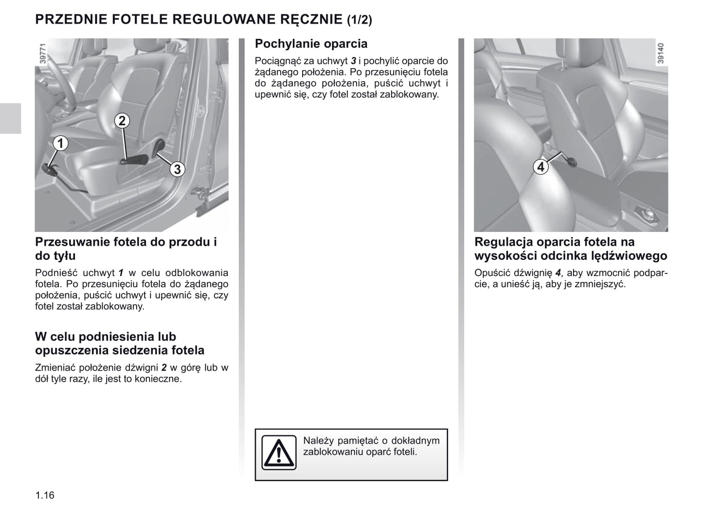 2018-2019 Renault Espace Owner's Manual | Polish