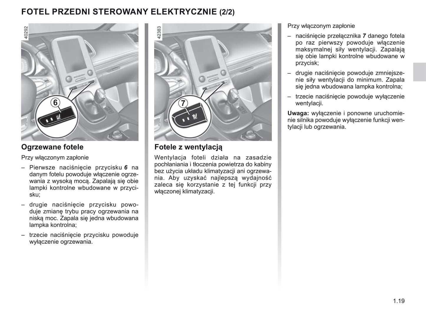 2018-2019 Renault Espace Owner's Manual | Polish