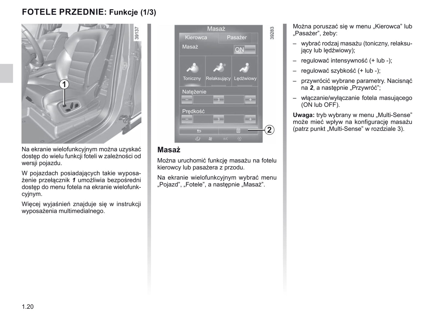 2018-2019 Renault Espace Owner's Manual | Polish