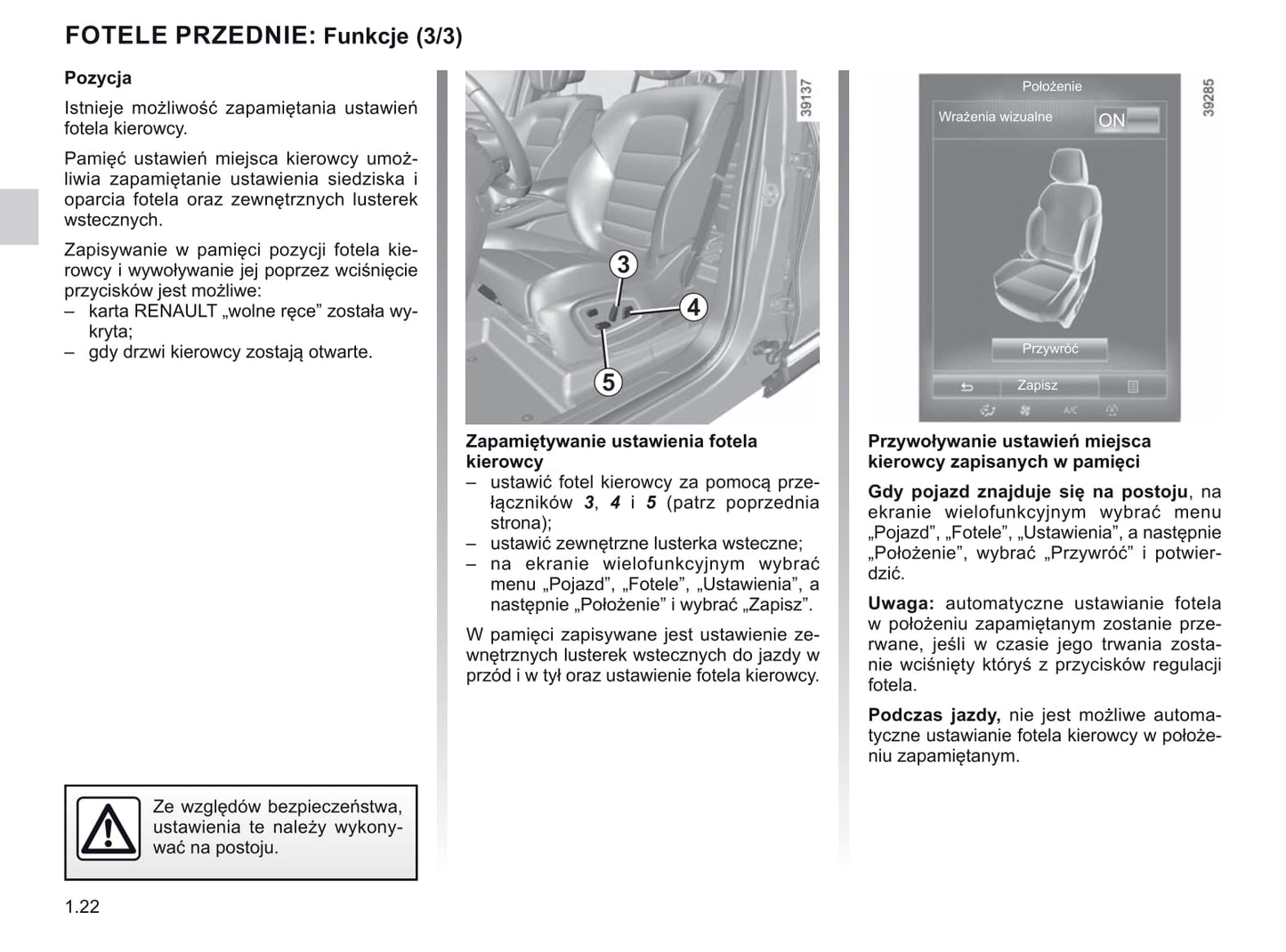 2018-2019 Renault Espace Owner's Manual | Polish