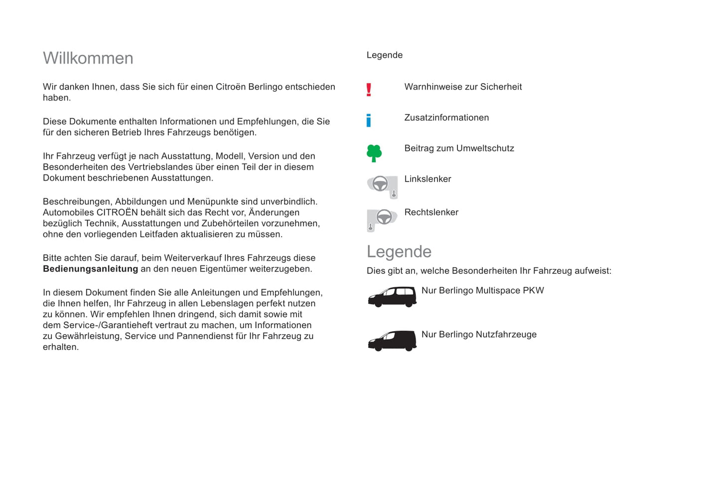 2017-2018 Citroën Berlingo/Berlingo Multispace Gebruikershandleiding | Duits