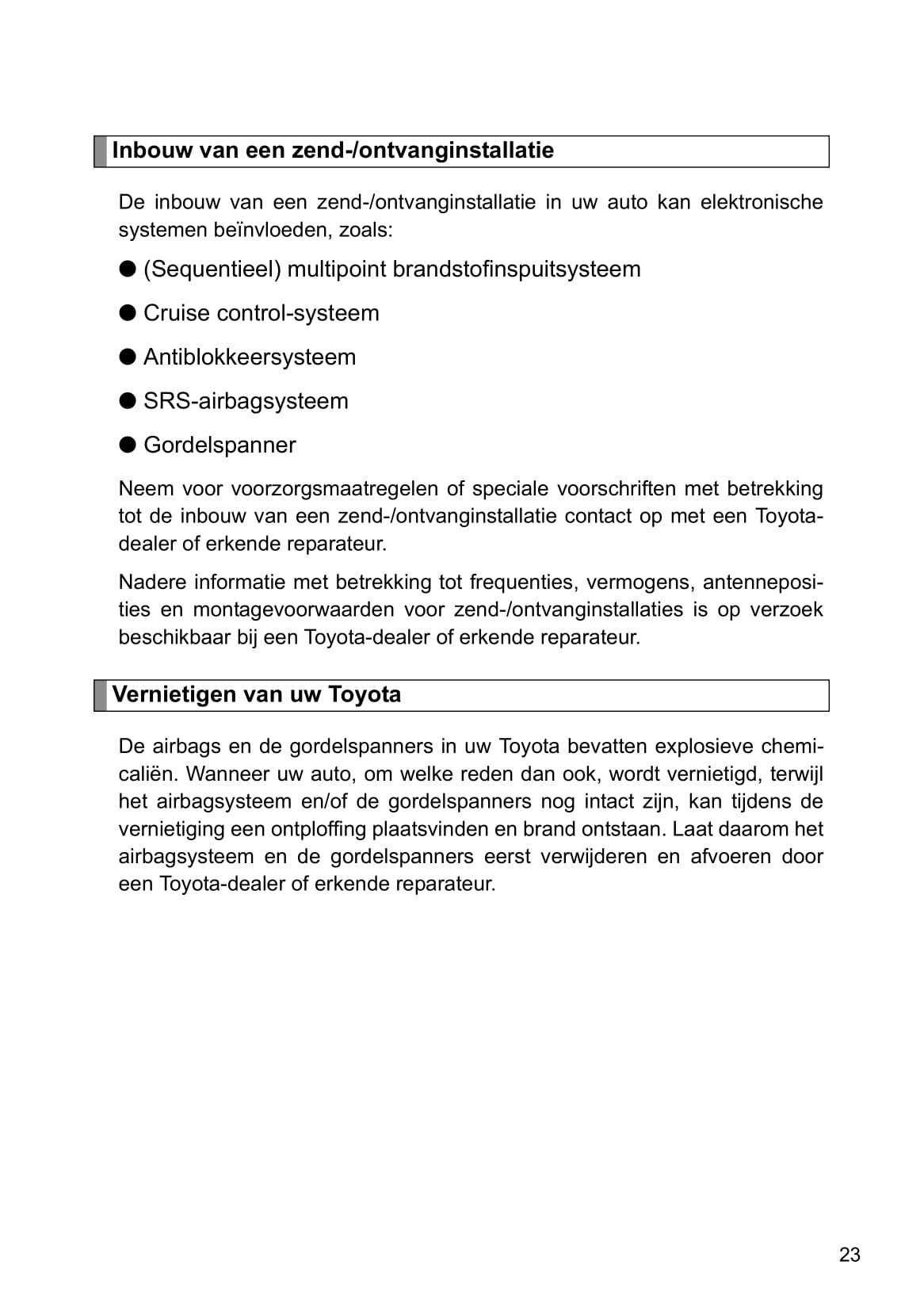 2013-2014 Toyota Land Cruiser/Land Cruiser V8 Owner's Manual | Dutch