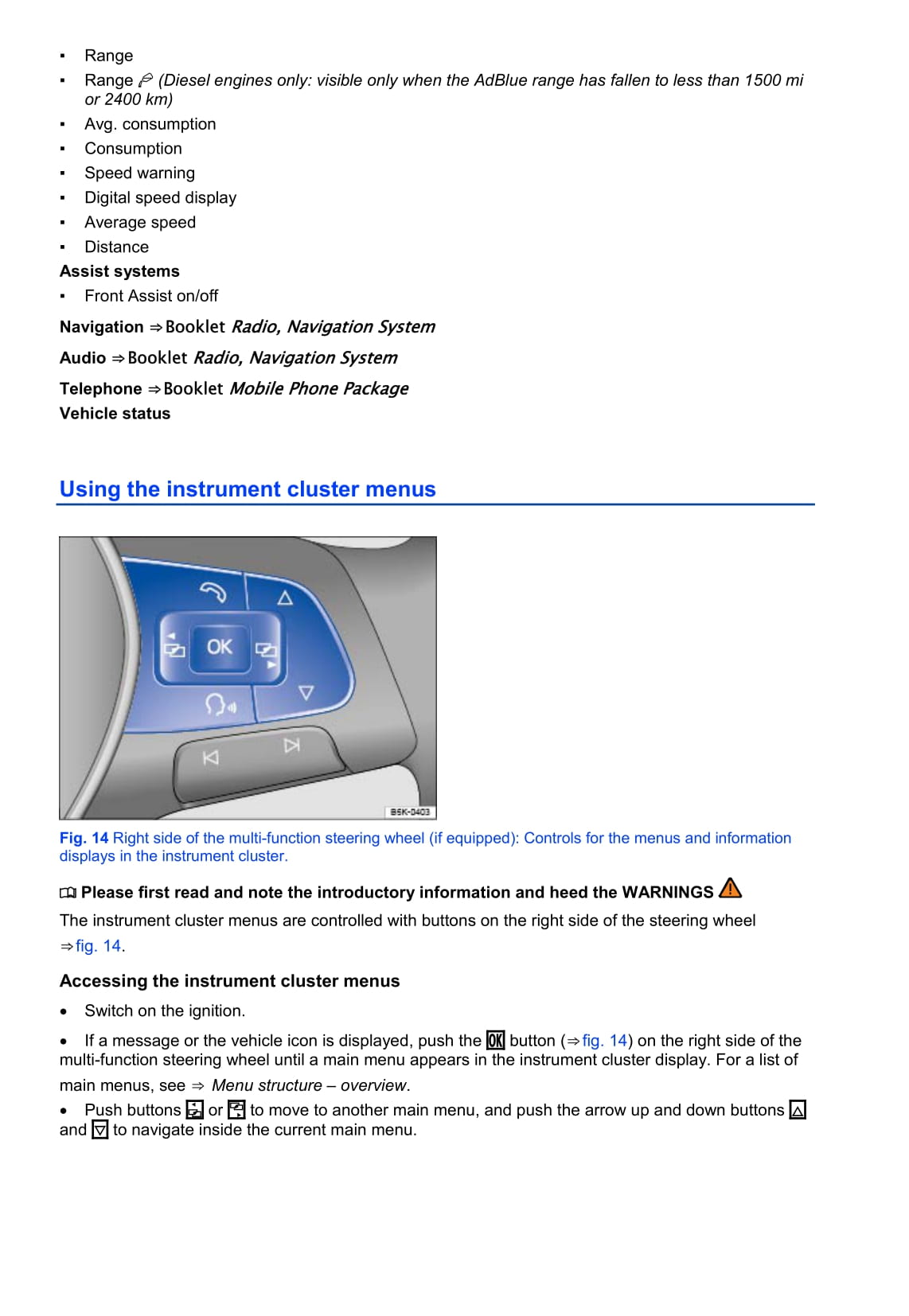 2013-2017 Volkswagen Golf Gebruikershandleiding | Engels