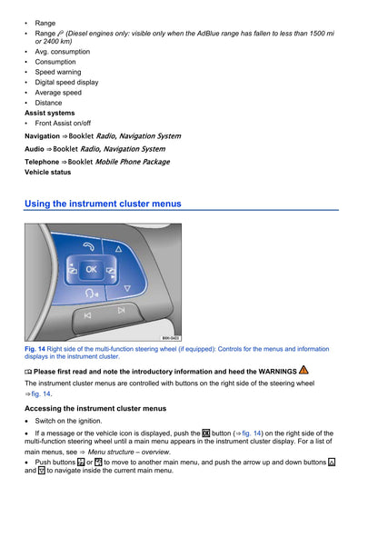 2013-2017 Volkswagen Golf Gebruikershandleiding | Engels