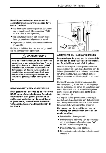 2003-2005 Toyota Previa Manuel du propriétaire | Néerlandais