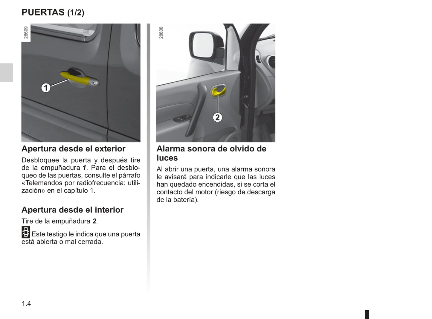 2009-2010 Renault Kangoo Be Bop Owner's Manual | Spanish