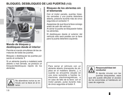 2009-2010 Renault Kangoo Be Bop Owner's Manual | Spanish