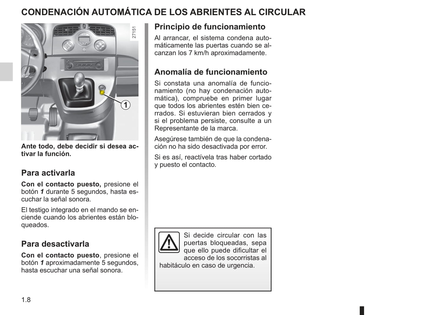 2009-2010 Renault Kangoo Be Bop Owner's Manual | Spanish