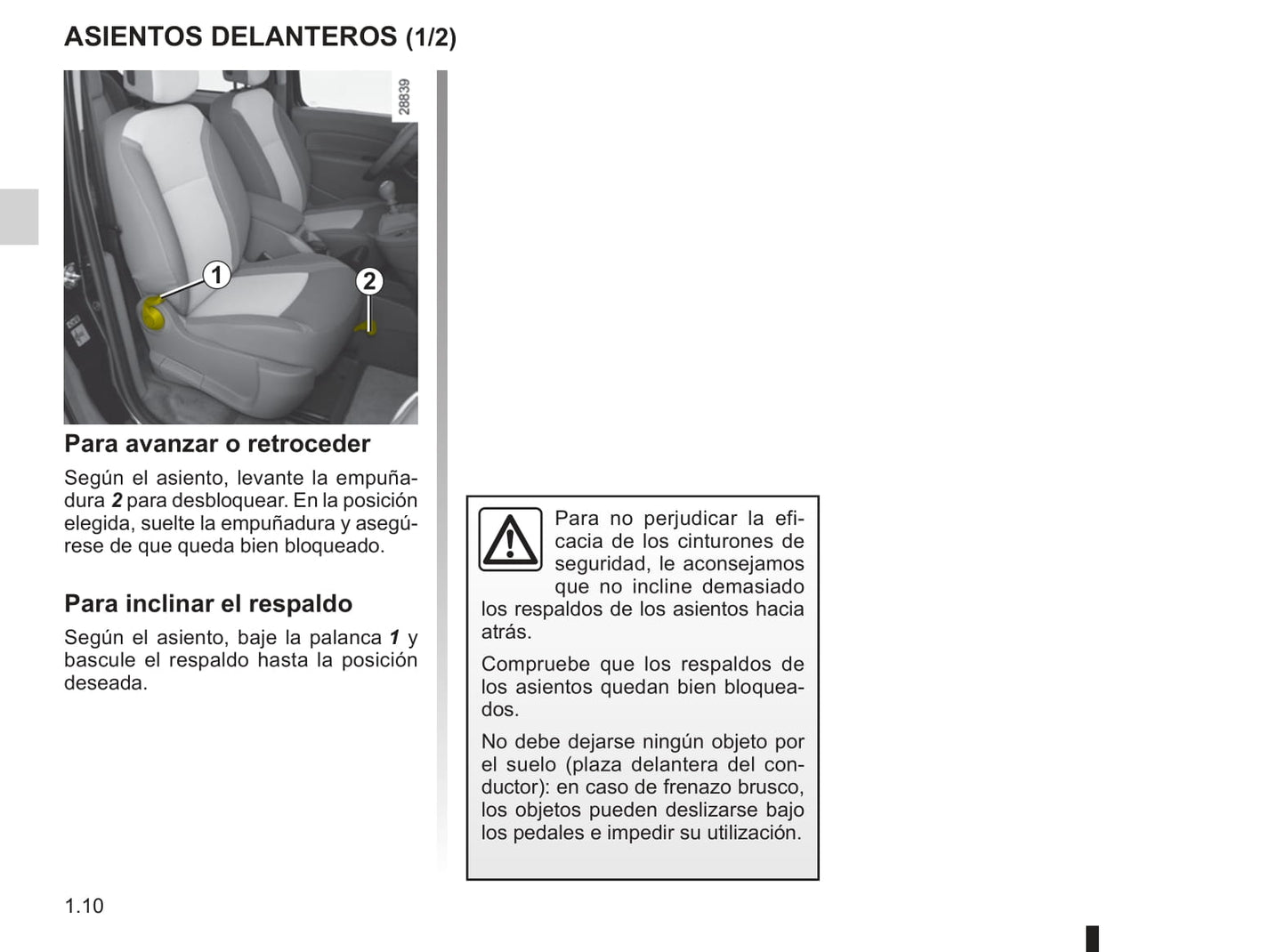 2009-2010 Renault Kangoo Be Bop Owner's Manual | Spanish