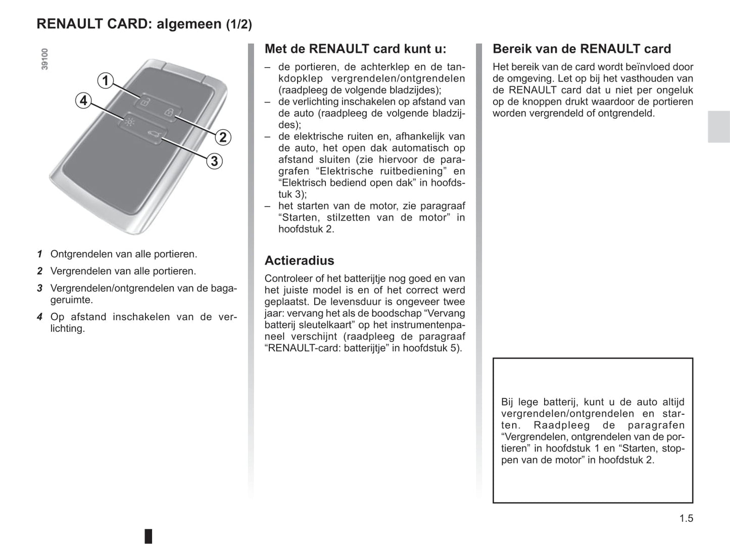 2018-2019 Renault Talisman Owner's Manual | Dutch