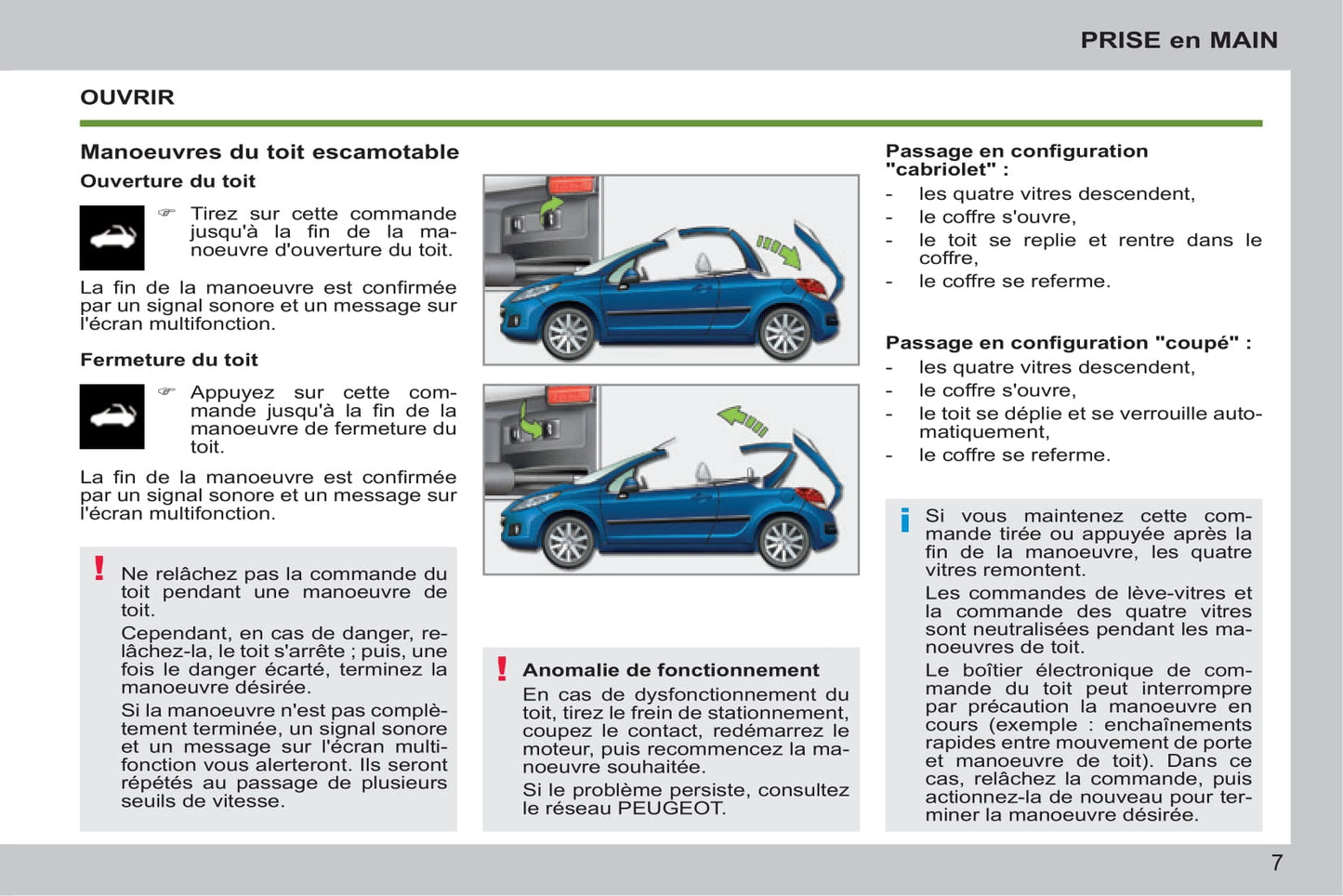 2014-2015 Peugeot 207 CC Manuel du propriétaire | Français