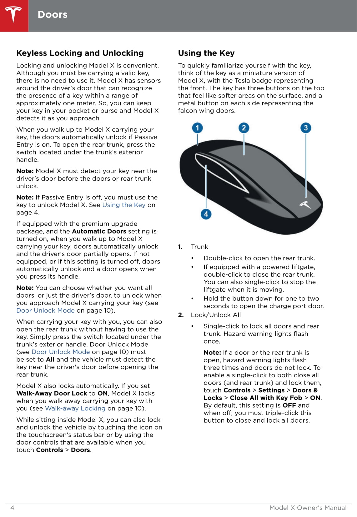 2016-2019 Tesla Model X Owner's Manual | English