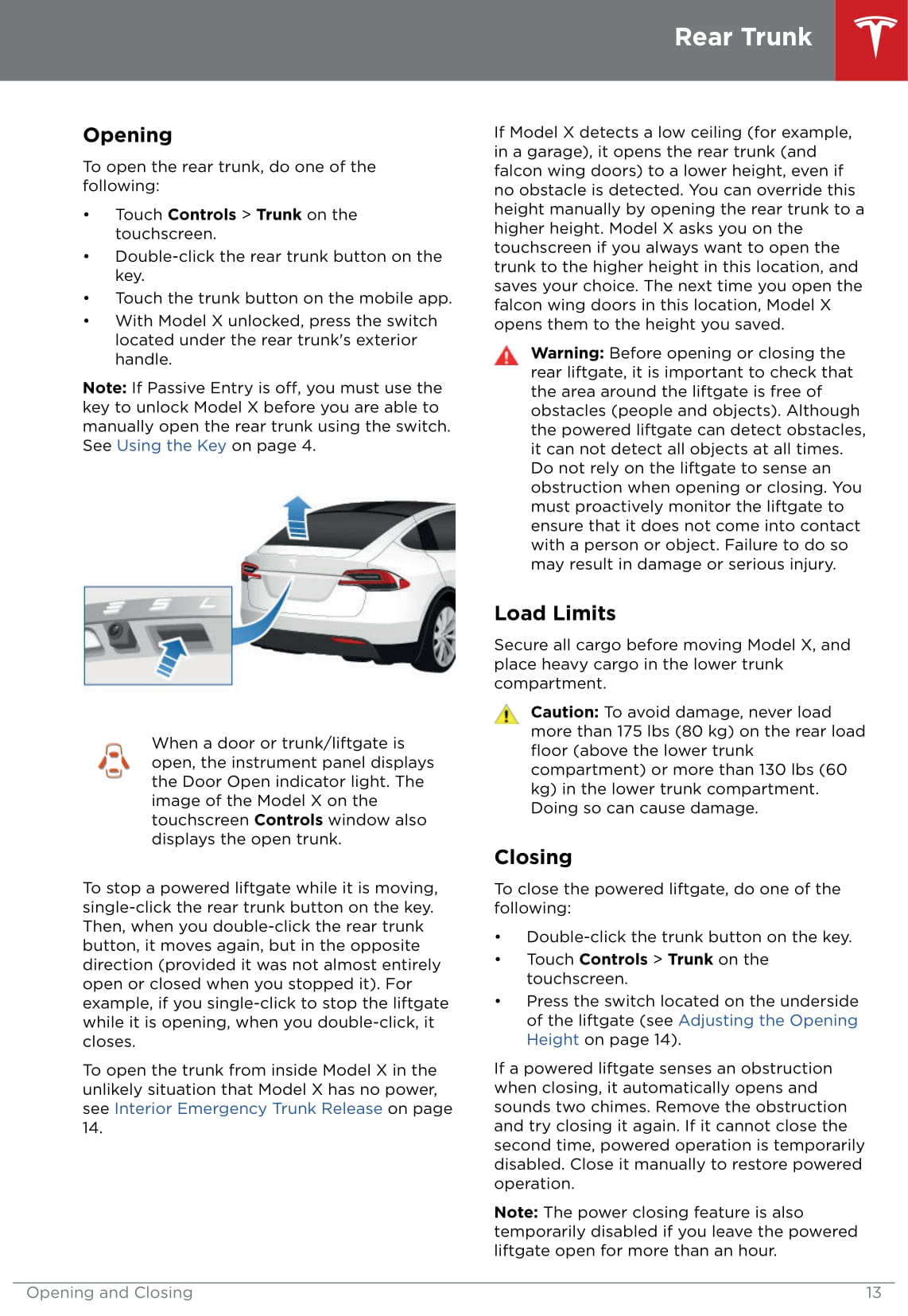 2016-2019 Tesla Model X Owner's Manual | English