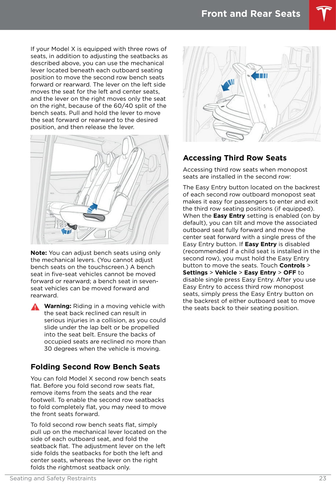 2016-2019 Tesla Model X Owner's Manual | English