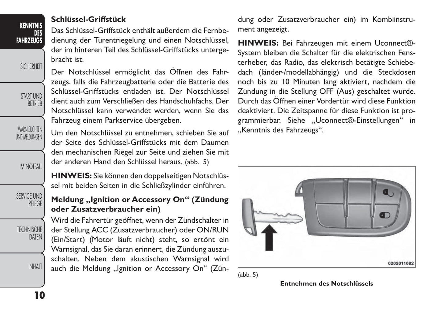 2013-2014 Fiat Freemont Bedienungsanleitung | Deutsch