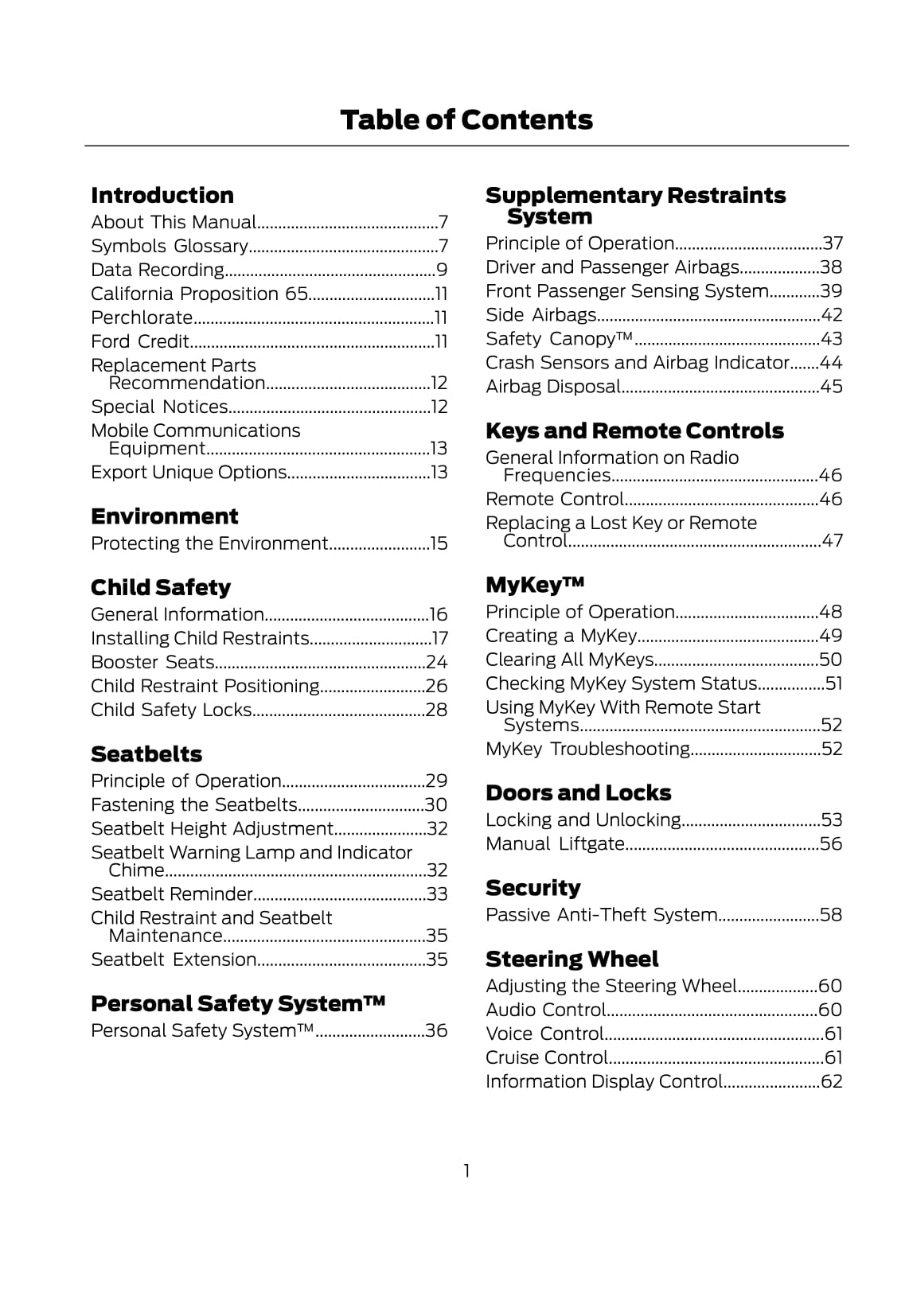 2018 Ford Transit Connect Owner's Manual | English