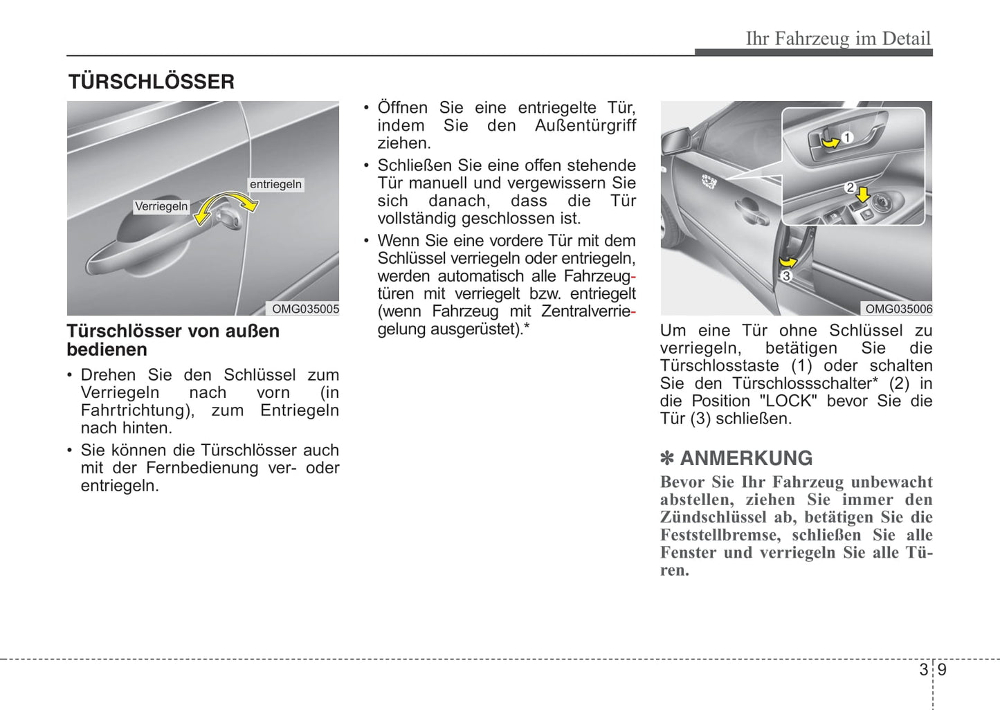 2006-2007 Kia Optima Owner's Manual | German