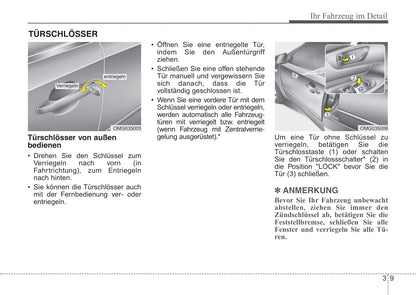 2006-2007 Kia Optima Owner's Manual | German