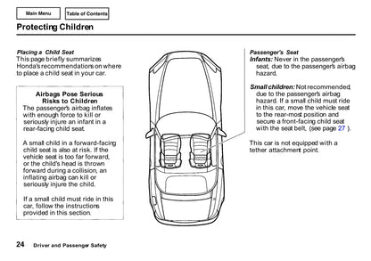 2001 Honda S2000 Owner's Manual | English