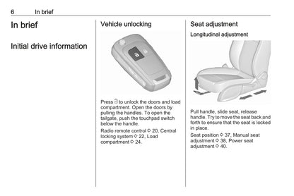 2016-2019 Vauxhall Zafira/Zafira Tourer Bedienungsanleitung | Englisch