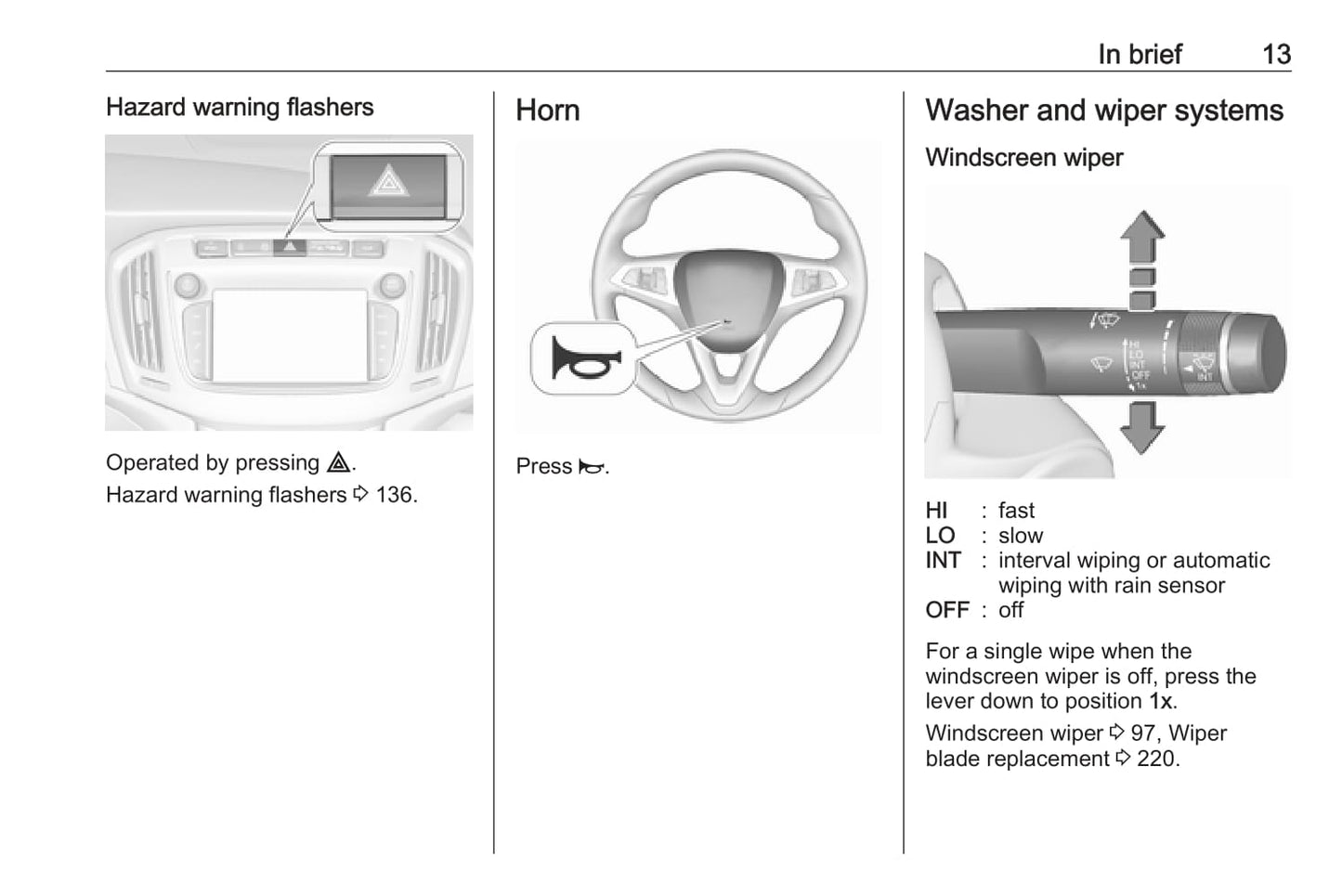 2016-2019 Vauxhall Zafira/Zafira Tourer Bedienungsanleitung | Englisch