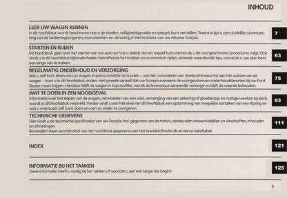 1985-1987 Ford Scorpio Gebruikershandleiding | Nederlands