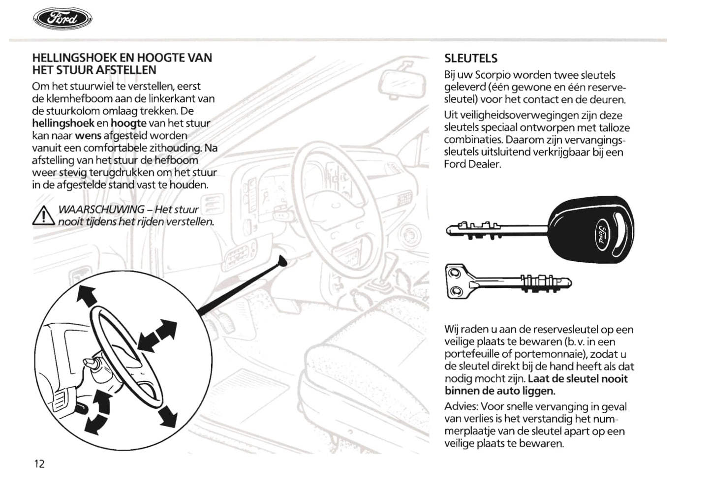 1985-1987 Ford Scorpio Gebruikershandleiding | Nederlands