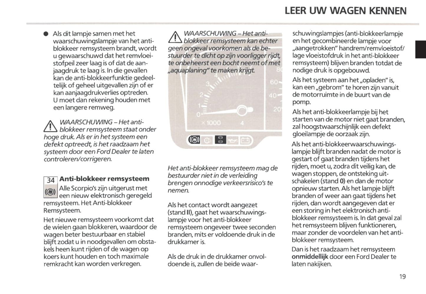 1985-1987 Ford Scorpio Gebruikershandleiding | Nederlands