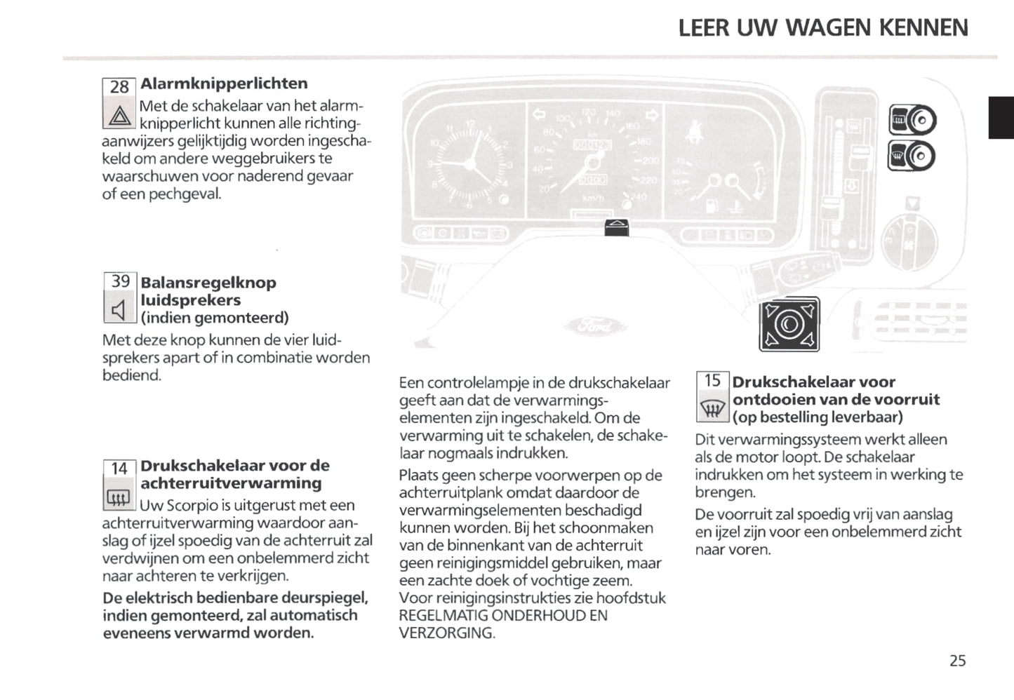 1985-1987 Ford Scorpio Gebruikershandleiding | Nederlands