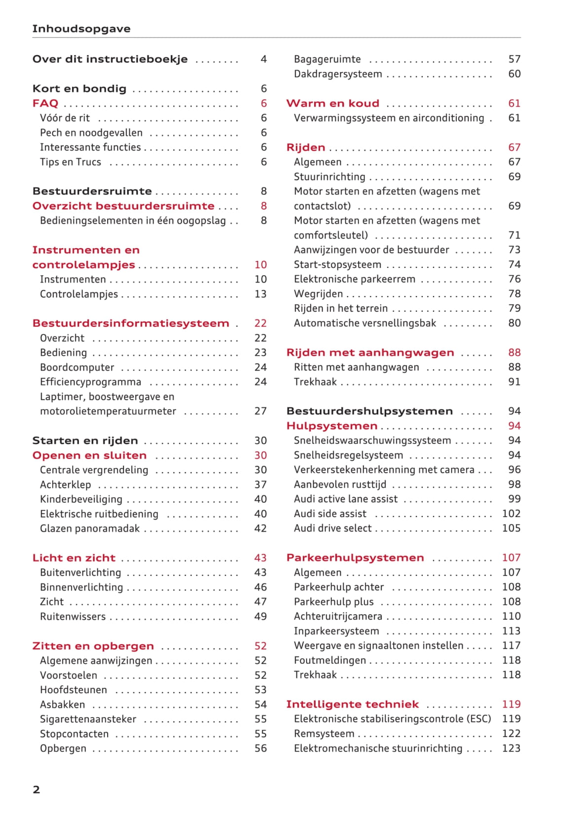 2015-2017 Audi Q3 Bedienungsanleitung | Niederländisch