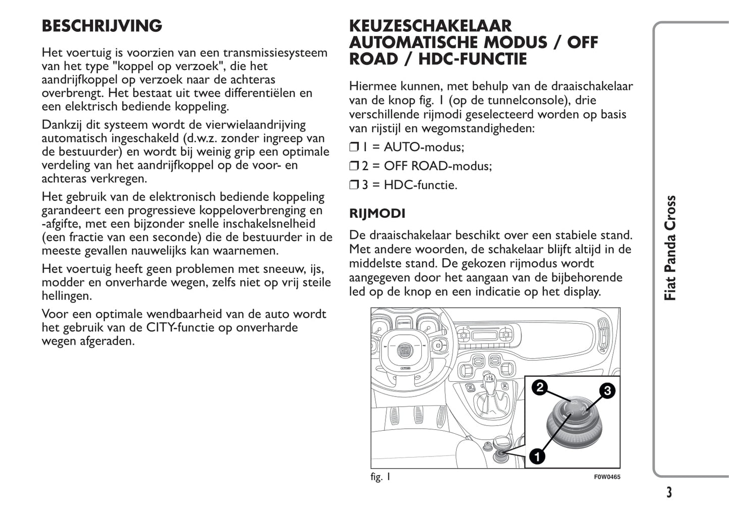 2014-2015 Fiat Panda Cross Gebruikershandleiding | Nederlands